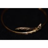 9ct Gold snake bangle