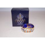 Royal Crown Derby millennium bug with gold stopper