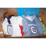 Box of England world cup memorabilia to include 2x