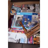 Box of Football memorabilia to include football fi