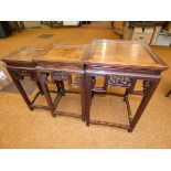 Nest of 3 good quality Chinese style tables