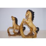 2x resin Marley horses signed A.Giannetti tallest