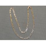 9ct Gold Figaro chain Length 20 inch Weight 10g