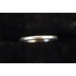 9ct White gold wedding band Size O