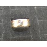 9ct Gold tri coloured dress ring Small size K