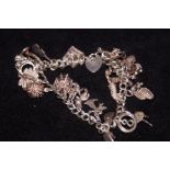 Silver charm bracelet