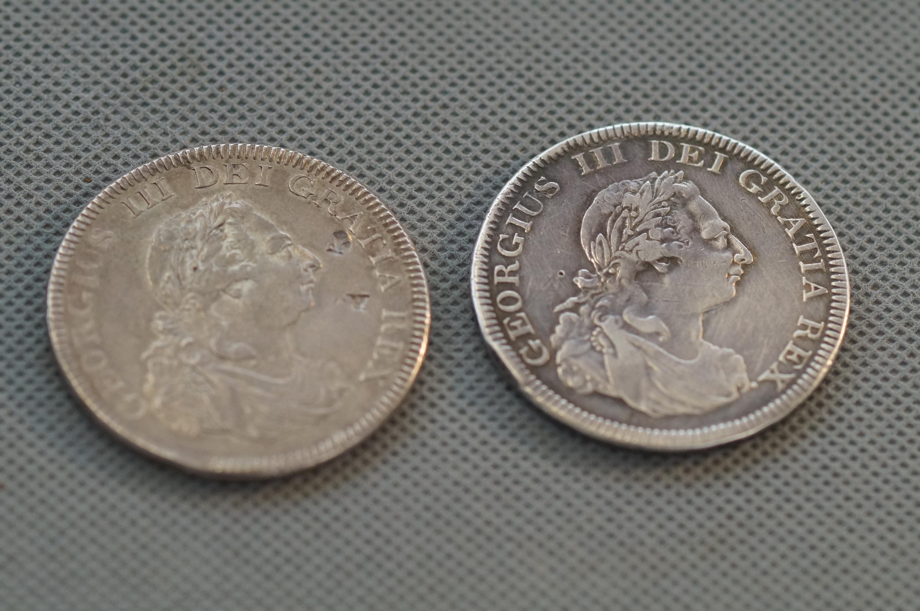 2x George III silver dollars dated 1804