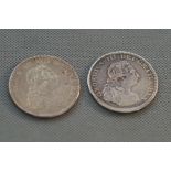 2x George III silver dollars dated 1804
