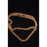 9ct Gold rope necklaces Weight 12g