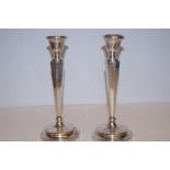 Pair of silver candle sticks Birmingham