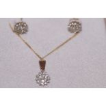9ct Gold necklace & earring set