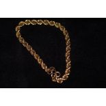 9ct Gold rope wrist chain