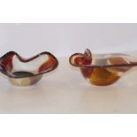 Pair of Mdina glass dishes