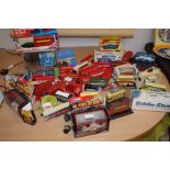 Large collection of model London buses