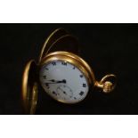 Gold plated pocket watch, inscription to inner case (To my friend Robert Stewart on the occasion of