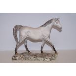 Beswick Moonlight horse on ceramic plinth (seconds