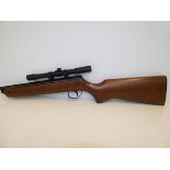 BSA .22 air rifle with telescopic sights