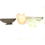 Maling vase, Wedgwood black vase & Brentleigh war