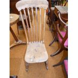 Early 20th century high back rocking chair