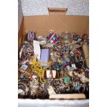 Large box of costume jewellery