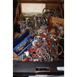 Large box of costume jewellery