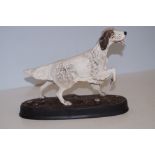 Beswick Pointer on ceramic plinth