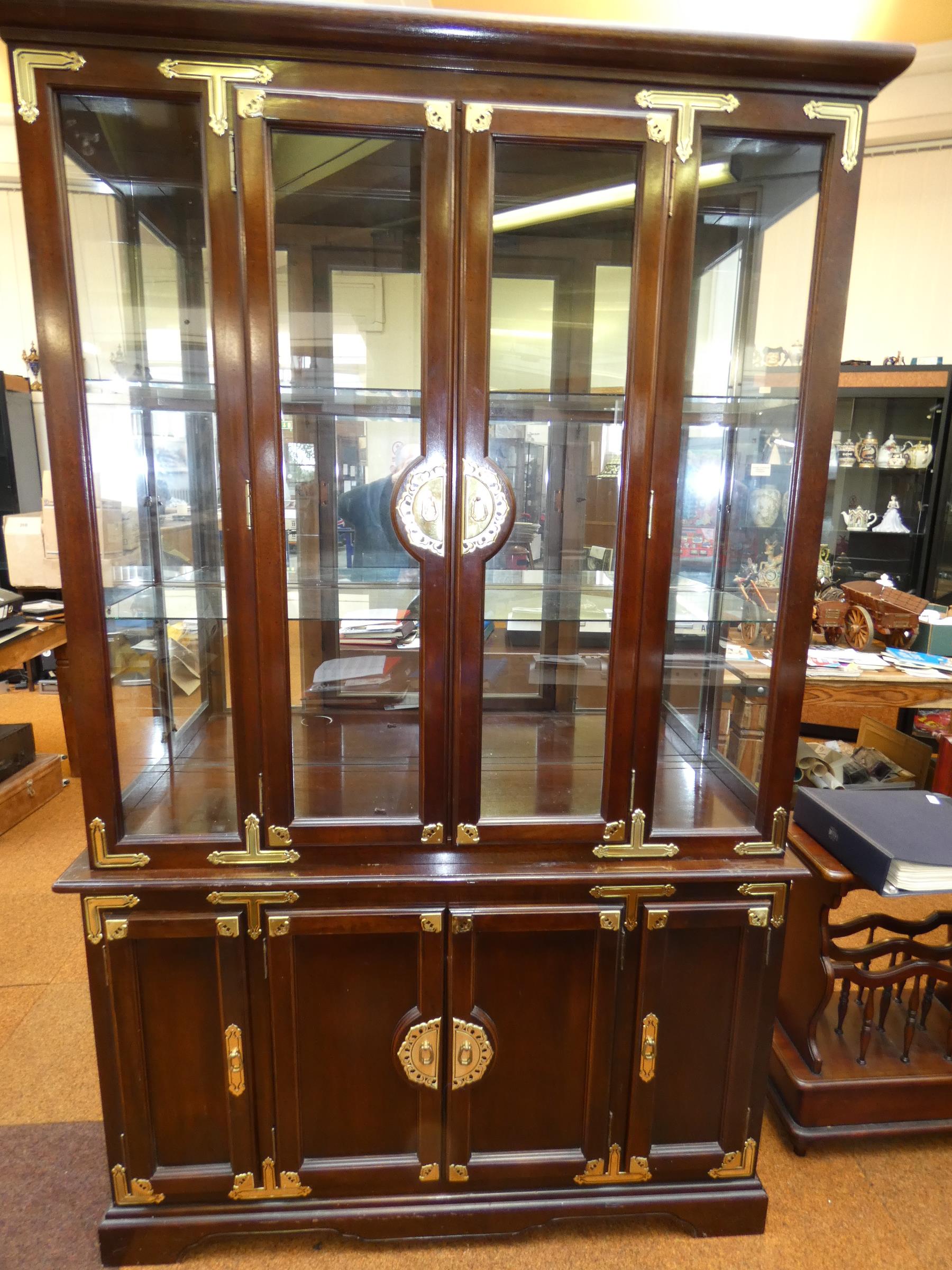 Large oriental style display cabinet