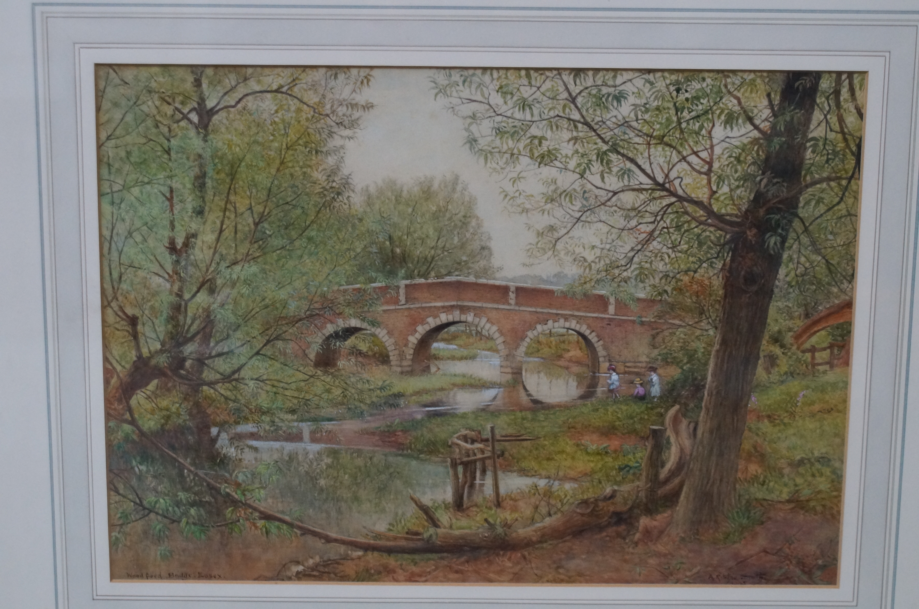 A. Ritchie Smith watercolour Woodford Bridge Essex