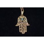 9ct Gold chain & pendant (pendant possibly Arabic)