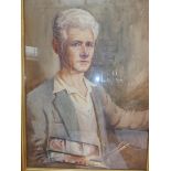 Watercolour of Colin Clough Hilton Self Portrait B