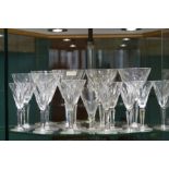 17 Waterford crystal glasses ' Shelia pattern ' 1