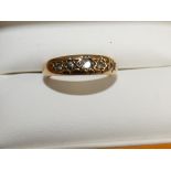 9ct Gold half eternity ring set with 5 white gem s