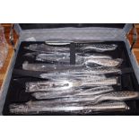 Cased set of kitchen knives