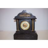 Slate mantle clock Height 38 cm