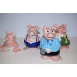 4x Wade NatWest piggy money banks