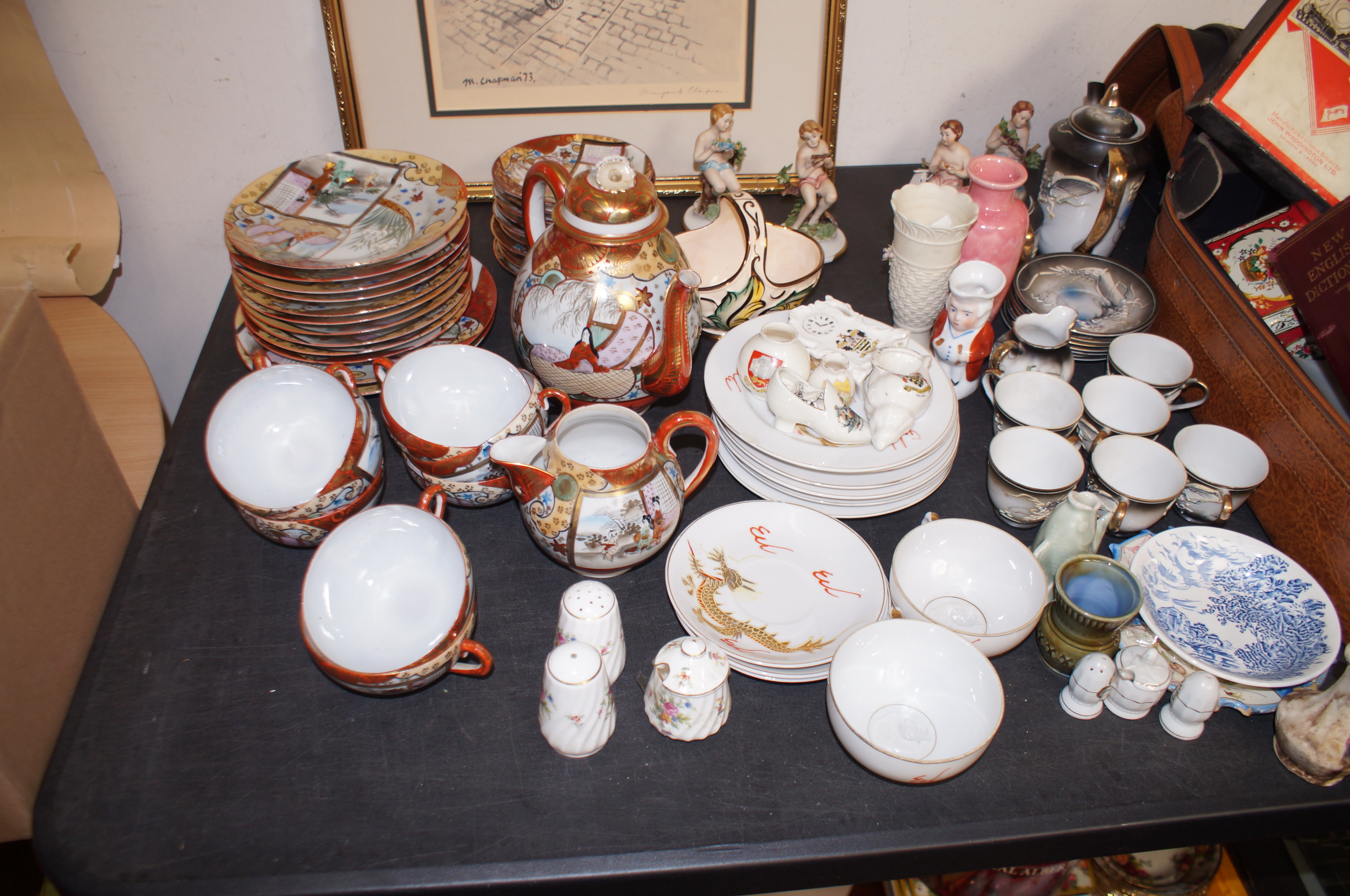 Collection of Japanese ceramics to include lithoph