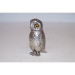 Silver plate owl