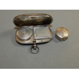 Silver stamp & soverign holder together with a sma