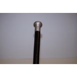 Swagger stick/walking stick with silver rim