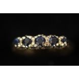 9ct Gold ring set with sapphires