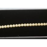 9ct Gold tennis bracelet set with 53 diamonds