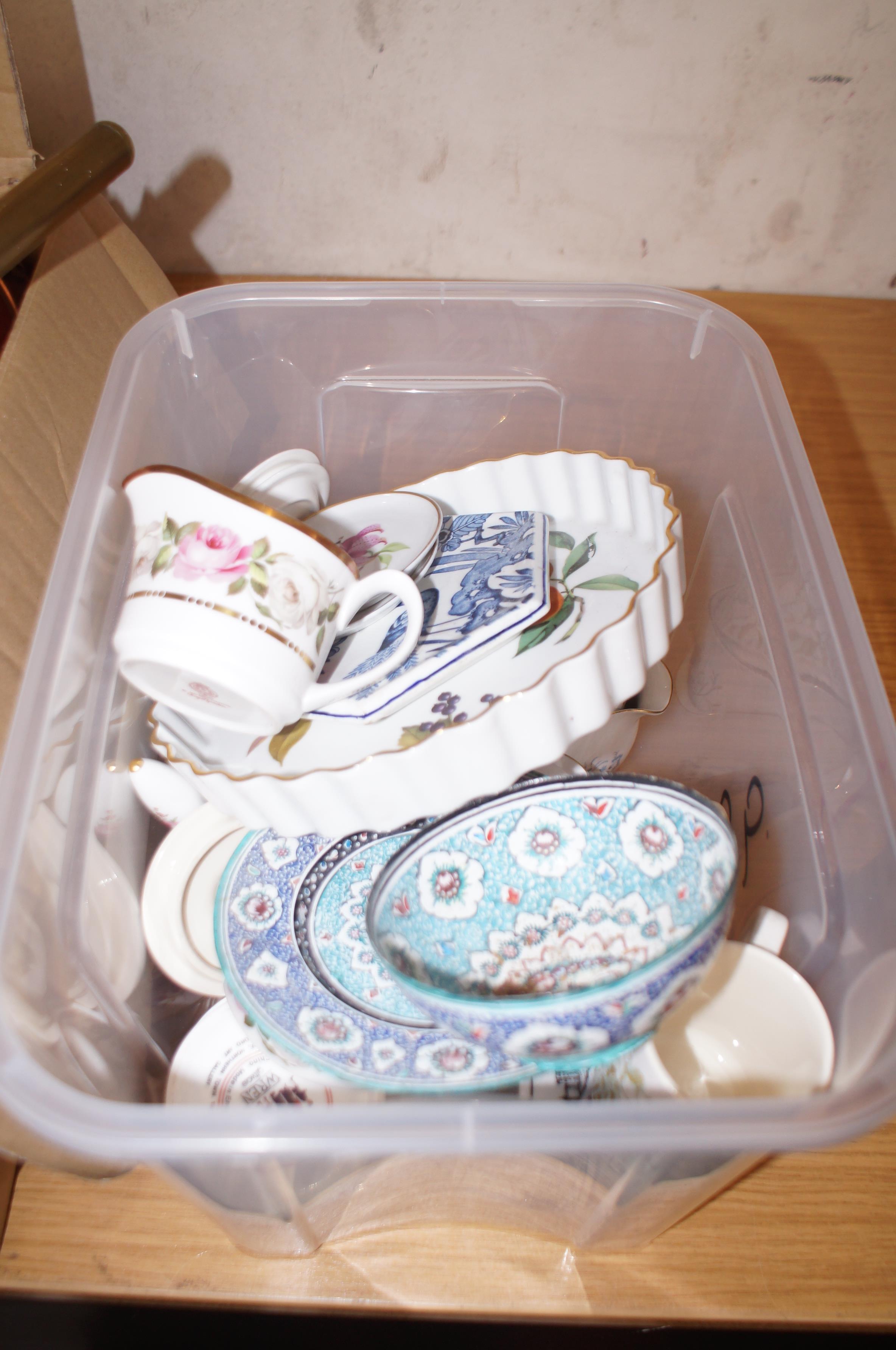 Box of ceramics to include Royal Worcester