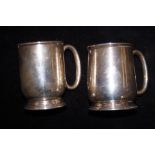 2x Silver christening mugs Weight 127g