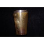 Victorian Horn Beaker with London hallmarks to rim