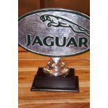 Large Jaguar chrome sign