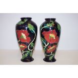 Pair of country craft collection vases by Anne Row