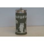 Wedgwood green & white jasper sugar/shaker