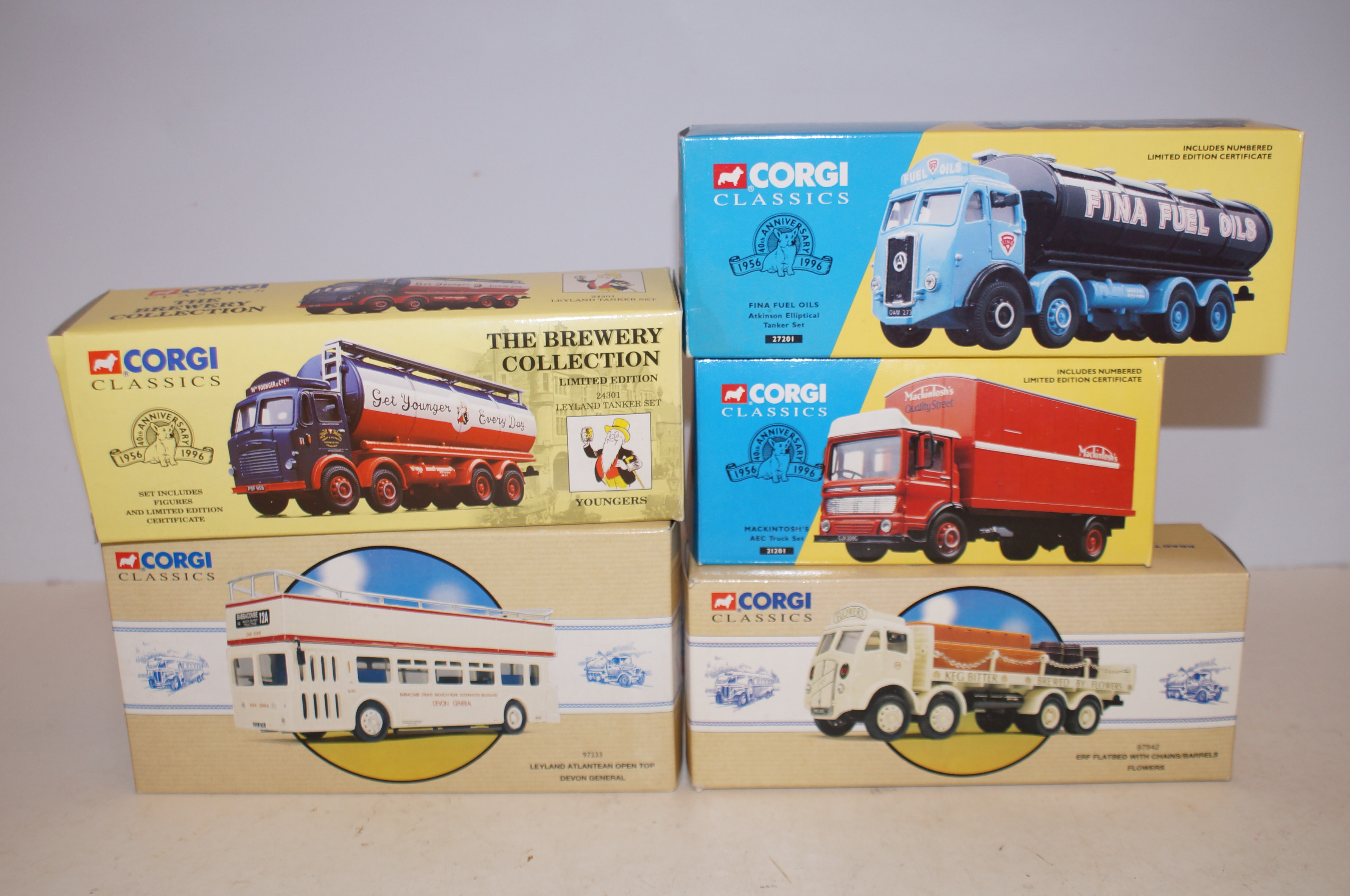 5 Corgi classics boxed vehicles