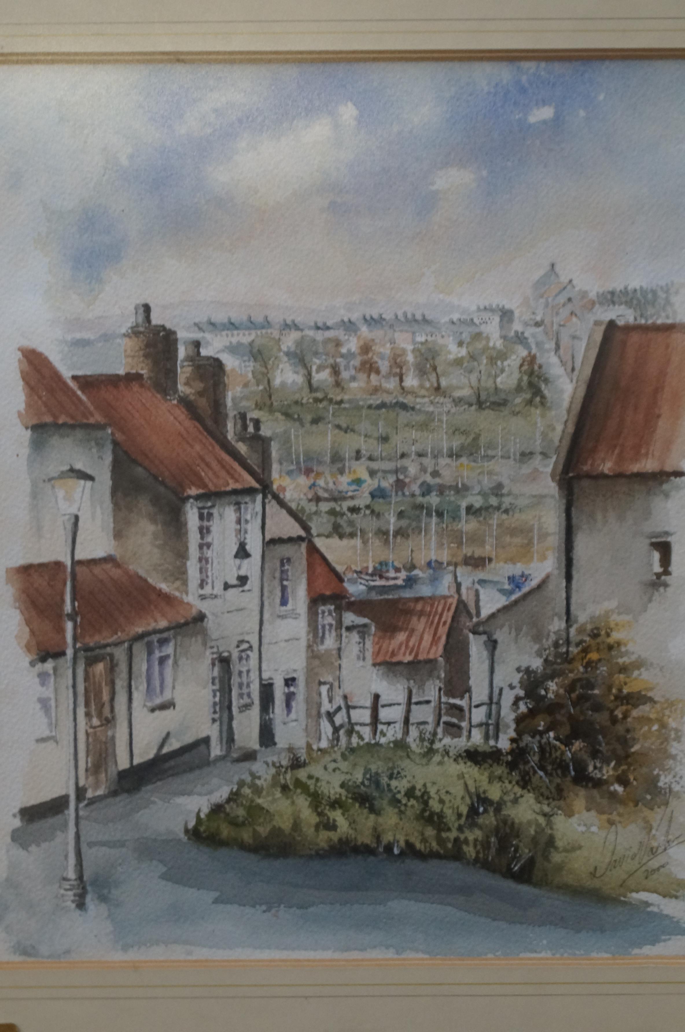 Framed watercolour by David Parker