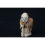 Ivory Netsuke from the Japanese Mejia period - Old